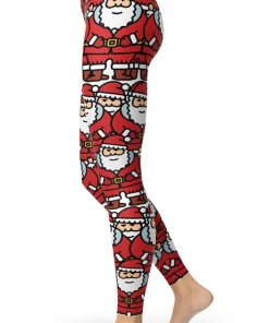Onlineamericanstore Christmas Women Clothing Santa Claus Leggings, Christmas Leggings, Holiday Leggings, Christmas Clothing, Capris, Christmas Outfit, Yoga Shorts, Christmas Yoga Pants