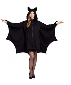 Greenhouse 888 Store Halloween Women Costumes Halloween Female Cosplay Vampire Bat Costume Party Role Playing Batman Jumpsuit Hoodie Bat Woman Costume Stocking Black Vampire