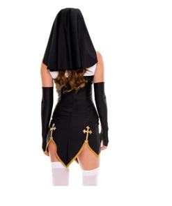 Hai Cospl Store Easter Sexy Nun Costume Adult Women Halloween Cosplay Fancy Girl Sister Party With Stockings Hoodie Halloween Women Costumes