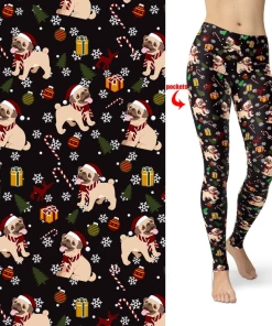 Onlineamericanstore Holly Jolly Holiday Leggings Christmas Women Clothing