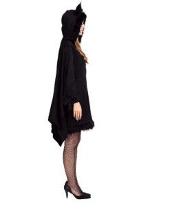 Greenhouse 888 Store Halloween Women Costumes Halloween Female Cosplay Vampire Bat Costume Party Role Playing Batman Jumpsuit Hoodie Bat Woman Costume Stocking Black Vampire