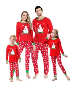 The American Store Christmas Family Collection Xmas Snowman Family Matching Pajamas Clothing Set Adult Kids Men Women Nightwear Christmas Pjs Family Matching Clothes