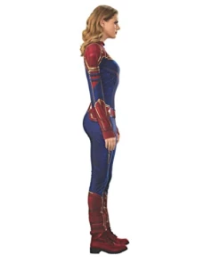 The American Store Adult Women Captain Marvel Cosplay Costume Kid Girl Superhero Marvel Cosplay Halloween Ms Marvel Carol Danvers Jumpsuit Bodysuit Halloween Women Costumes