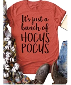 Online American Store LIMITED! It's Just A Bunch Of Hocus Pocus Shirt, Halloween Shirt, Hocus Pocus Shirt, Fall Shirt Women, Amuk Amuk Amuk, Hocus Pocus Halloween Women Clothing