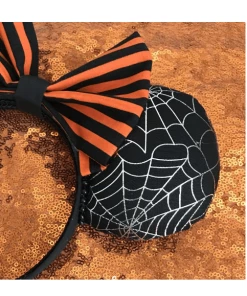 Onlineamericanstore Halloween Women Costumes Halloween Themed Spider Web & Spikes Mouse Ears