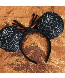 Onlineamericanstore Halloween Women Costumes Halloween Themed Spider Web & Spikes Mouse Ears