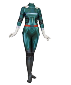 Ainiel Costume Store Halloween Women Costumes Ainiel My Hero Academia Froppy Tsuyu Asui Cosplay Costume Spandex Zentai Suit Women Girls Bodysuits Halloween Kids And Adults