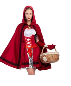 WSHDD Store S-6XL Sexy Women Little Red Riding Hood Costumes Adult Anime Cosplay Fantasy Game Uniforms Halloween Party Fancy Dress Halloween Women Costumes