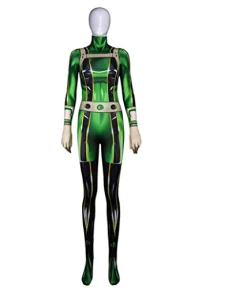 Ainiel Costume Store Halloween Women Costumes Ainiel My Hero Academia Froppy Tsuyu Asui Cosplay Costume Spandex Zentai Suit Women Girls Bodysuits Halloween Kids And Adults