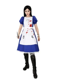 The American Store Cosplay Alice Madness Return Alice Costume Horror Costume Adult Cosplay Costume Women Cosplay Festival Clothing Cosplay Outfit Cosplay Prop Halloween Women Costumes