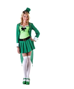 Comfy Apparel Store Echoine Women Halloween St. Patrick's Day Irish Lucky Leprechaun Costumes Cosplay Green Forest Elf Carnival Purim Clothing Halloween Women Costumes