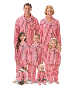 The American Store Family Matching Christmas Pajamas Set Adult Women Men Kids Stripe Sleepwear Nightwear 2017 New Arrival Fall Family Match Pjs Set Christmas Family Collection