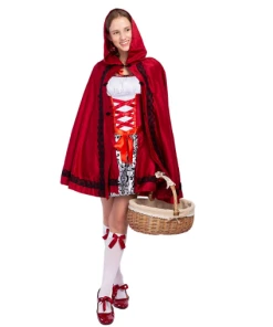 WSHDD Store S-6XL Sexy Women Little Red Riding Hood Costumes Adult Anime Cosplay Fantasy Game Uniforms Halloween Party Fancy Dress Halloween Women Costumes