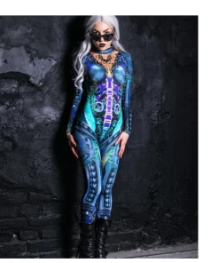 The American Store Vampire & Zombie Halloween Skeleton Costume | Women's Witch Bodysuit Halloween Women Costumes