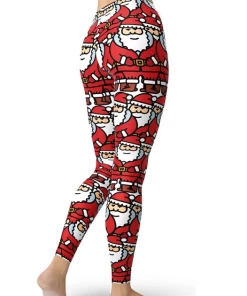 Onlineamericanstore Christmas Women Clothing Santa Claus Leggings, Christmas Leggings, Holiday Leggings, Christmas Clothing, Capris, Christmas Outfit, Yoga Shorts, Christmas Yoga Pants