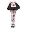 The American Store 2018 Funny Cosplay Striped Over The Knee Stockings Halloween Blood Forked Bone Pattern Women's Cosplay Terror Blood Socks