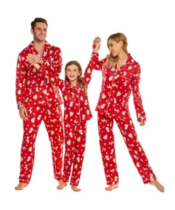 The American Store Xmas Family Kids Adult Matching Christmas Pajamas Pjs Set Hooded Reindeer Print Jumpsuit Fashion Casual Outfit Nightwear Gifts Christmas Family Collection