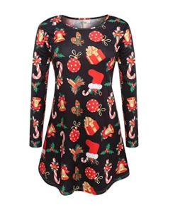 Zan Apparel Store CALOFE 2018 Autumn Women Christmas Dress 5XL Plus Size New Year Festival Large Size Long Sleeve Tree Casual Vintage Winter Dress Christmas Women Clothing