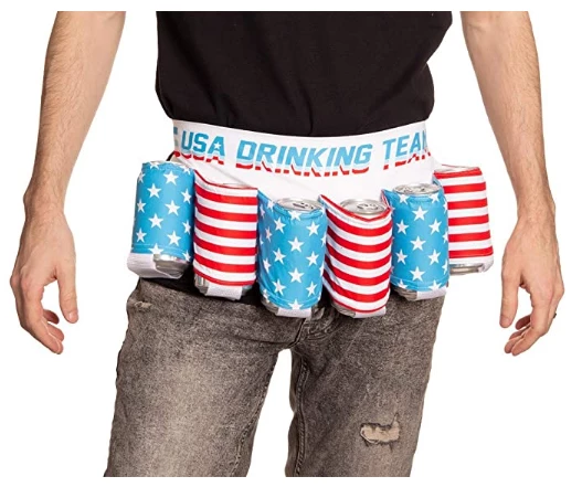 The American Store USA Americana Themed Beverage Holder Beer Belt Drink Holder Clothing Accessories 9 The American Store USA Americana Themed Beverage Holder Beer Belt Drink Holder Clothing Accessories