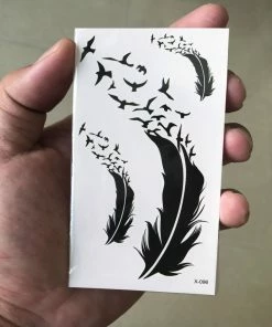 The American Store Halloween Temporary Tekashi69 Tattoos Waterproof Temporary Tattoo Sticker Mandala Henna Bird Feather Body Art Tatto Flash Tatoo Fake Tattoos For Girl Women Men 4