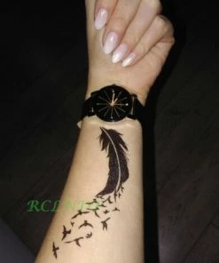 The American Store Halloween Temporary Tekashi69 Tattoos Waterproof Temporary Tattoo Sticker Mandala Henna Bird Feather Body Art Tatto Flash Tatoo Fake Tattoos For Girl Women Men 4