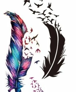 The American Store Halloween Temporary Tekashi69 Tattoos Waterproof Temporary Tattoo Sticker Mandala Henna Bird Feather Body Art Tatto Flash Tatoo Fake Tattoos For Girl Women Men 4