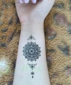 The American Store Halloween Temporary Tekashi69 Tattoos Waterproof Temporary Tattoo Sticker Mandala Henna Bird Feather Body Art Tatto Flash Tatoo Fake Tattoos For Girl Women Men 4