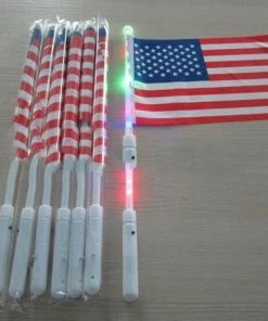 Onlineamericanstore American Flag Whosale 20CM*30 Cm American Hand LED Flag 4th Of July Independence Day USA Banner Flags LED Flag Party Supplies 300pcs/lot