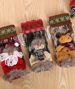 The American Store Wine Bottle Cover Bags Decor Home Party Xmas Elk Clothes Christmas Xmas Decoration Noel 2018 Chrismas Decoration Navidad 2018 Christmas Gift Bag Collection
