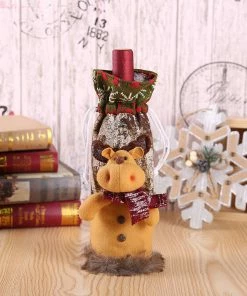 The American Store Wine Bottle Cover Bags Decor Home Party Xmas Elk Clothes Christmas Xmas Decoration Noel 2018 Chrismas Decoration Navidad 2018 Christmas Gift Bag Collection