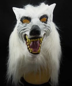 MZOMXO Houseware Store Store Wolf Head Shape Halloween Mask Horror Masquerade Props Portable Festive Party Supplies