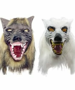 MZOMXO Houseware Store Store Wolf Head Shape Halloween Mask Horror Masquerade Props Portable Festive Party Supplies
