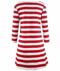 Wu Yanzu Store Store Women Christmas Print Santa Claus Long Sleeve Dress Evening Party Dress Christmas Dress Women Women Dress Long Sleeve Autum 2018 Christmas Women Clothing