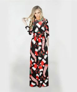 The American Store Christmas Women Clothing Women Winter Dresses 2018 Christmas Tree Long Dress Casual Long Sleeve Print Party Dress Plus Size Maxi Dress Vestidos Robe 3XL 26 The American Store Christmas Women Clothing Women Winter Dresses 2018 Christmas Tree Long Dress Casual Long Sleeve Print Party Dress Plus Size Maxi Dress Vestidos Robe 3XL