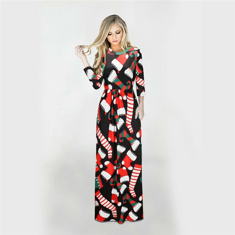 The American Store Christmas Women Clothing Women Winter Dresses 2018 Christmas Tree Long Dress Casual Long Sleeve Print Party Dress Plus Size Maxi Dress Vestidos Robe 3XL 8 The American Store Christmas Women Clothing Women Winter Dresses 2018 Christmas Tree Long Dress Casual Long Sleeve Print Party Dress Plus Size Maxi Dress Vestidos Robe 3XL