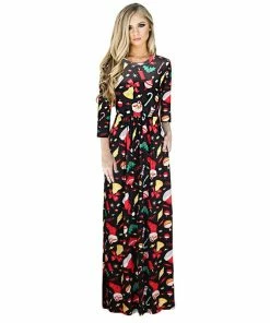 The American Store Christmas Women Clothing Women Winter Dresses 2018 Christmas Tree Long Dress Casual Long Sleeve Print Party Dress Plus Size Maxi Dress Vestidos Robe 3XL 25 The American Store Christmas Women Clothing Women Winter Dresses 2018 Christmas Tree Long Dress Casual Long Sleeve Print Party Dress Plus Size Maxi Dress Vestidos Robe 3XL