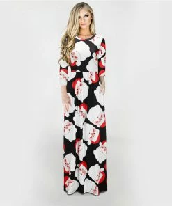 The American Store Christmas Women Clothing Women Winter Dresses 2018 Christmas Tree Long Dress Casual Long Sleeve Print Party Dress Plus Size Maxi Dress Vestidos Robe 3XL 23 The American Store Christmas Women Clothing Women Winter Dresses 2018 Christmas Tree Long Dress Casual Long Sleeve Print Party Dress Plus Size Maxi Dress Vestidos Robe 3XL