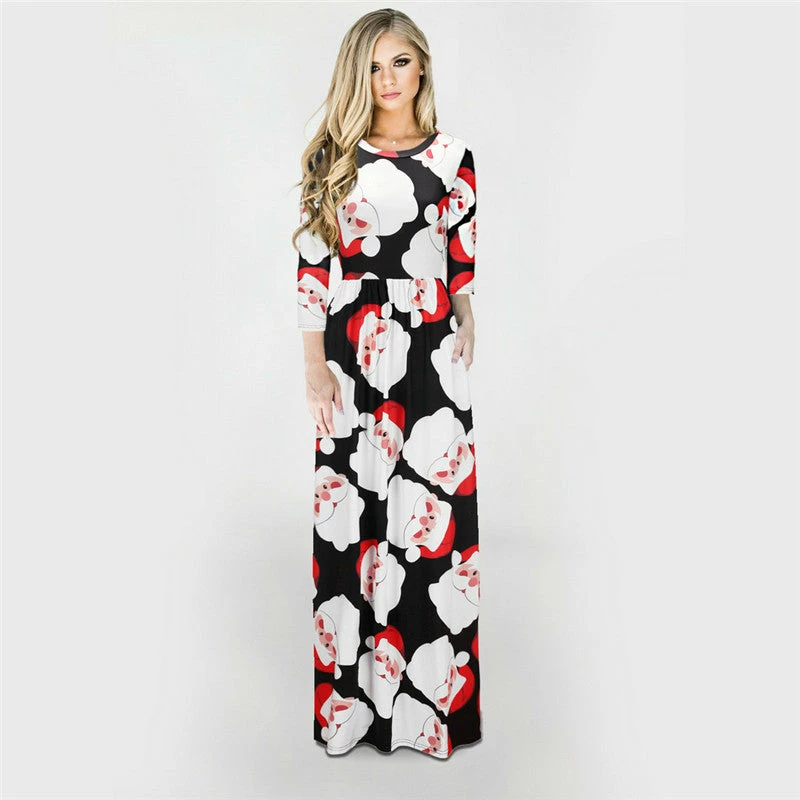 The American Store Christmas Women Clothing Women Winter Dresses 2018 Christmas Tree Long Dress Casual Long Sleeve Print Party Dress Plus Size Maxi Dress Vestidos Robe 3XL 5 The American Store Christmas Women Clothing Women Winter Dresses 2018 Christmas Tree Long Dress Casual Long Sleeve Print Party Dress Plus Size Maxi Dress Vestidos Robe 3XL