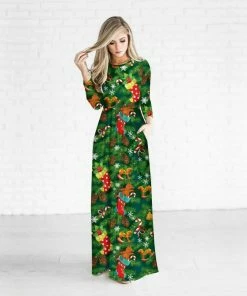 The American Store Christmas Women Clothing Women Winter Dresses 2018 Christmas Tree Long Dress Casual Long Sleeve Print Party Dress Plus Size Maxi Dress Vestidos Robe 3XL 39 The American Store Christmas Women Clothing Women Winter Dresses 2018 Christmas Tree Long Dress Casual Long Sleeve Print Party Dress Plus Size Maxi Dress Vestidos Robe 3XL