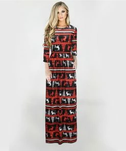 The American Store Christmas Women Clothing Women Winter Dresses 2018 Christmas Tree Long Dress Casual Long Sleeve Print Party Dress Plus Size Maxi Dress Vestidos Robe 3XL 28 The American Store Christmas Women Clothing Women Winter Dresses 2018 Christmas Tree Long Dress Casual Long Sleeve Print Party Dress Plus Size Maxi Dress Vestidos Robe 3XL