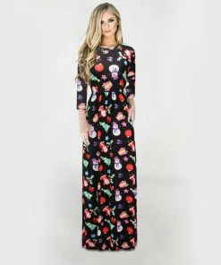 The American Store Christmas Women Clothing Women Winter Dresses 2018 Christmas Tree Long Dress Casual Long Sleeve Print Party Dress Plus Size Maxi Dress Vestidos Robe 3XL 35 The American Store Christmas Women Clothing Women Winter Dresses 2018 Christmas Tree Long Dress Casual Long Sleeve Print Party Dress Plus Size Maxi Dress Vestidos Robe 3XL