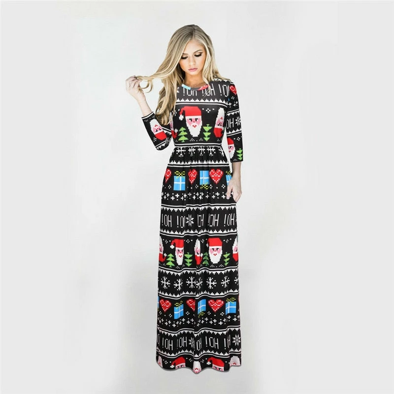 The American Store Christmas Women Clothing Women Winter Dresses 2018 Christmas Tree Long Dress Casual Long Sleeve Print Party Dress Plus Size Maxi Dress Vestidos Robe 3XL 6 The American Store Christmas Women Clothing Women Winter Dresses 2018 Christmas Tree Long Dress Casual Long Sleeve Print Party Dress Plus Size Maxi Dress Vestidos Robe 3XL