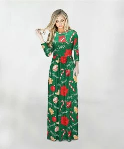 The American Store Christmas Women Clothing Women Winter Dresses 2018 Christmas Tree Long Dress Casual Long Sleeve Print Party Dress Plus Size Maxi Dress Vestidos Robe 3XL 30 The American Store Christmas Women Clothing Women Winter Dresses 2018 Christmas Tree Long Dress Casual Long Sleeve Print Party Dress Plus Size Maxi Dress Vestidos Robe 3XL