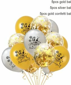 The American Store New Year Collection 15pcs 2019 Happy New Year Balloon Confetti Christmas Balloons Set Rose Gold Latex Ballon Birthday Party Decorations Baby