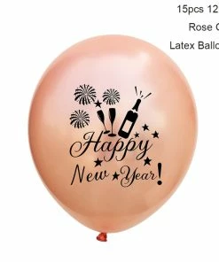 The American Store New Year Collection 15pcs 2019 Happy New Year Balloon Confetti Christmas Balloons Set Rose Gold Latex Ballon Birthday Party Decorations Baby