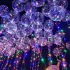 The American Store 18/24inch Clear Bubble Balloon Luminous LED Lights String Up Balloons Round Ball Wedding Hen Party Happy Birthday Supplies New Year Collection