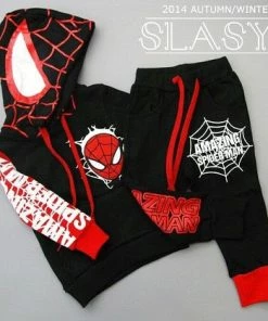 The American Store ZOETOPKID Spring Autumn Boys Clothing Set Spiderman Baby Boy Sports Suits 2-6 Years Clothes Set Children Tracksuits
