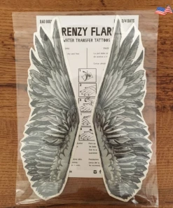 Onlineamericanstore Halloween Temporary Tekashi69 Tattoos Wings Large Temporary Tattoo For Cosplaying