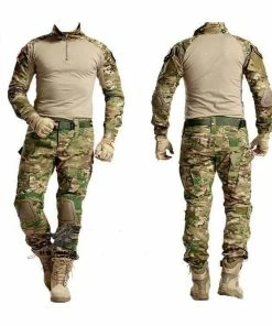 The American Store AichAngeI Tactical Camouflage Military Uniform Clothes Suit Men US Army Clothes Military Combat Shirt + Cargo Pants Knee Pads