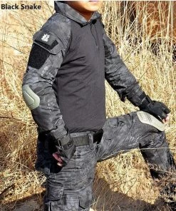 The American Store AichAngeI Tactical Camouflage Military Uniform Clothes Suit Men US Army Clothes Military Combat Shirt + Cargo Pants Knee Pads